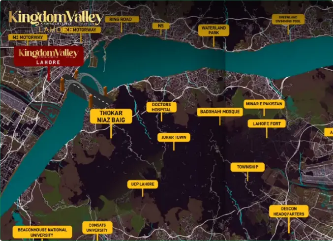 Kingdom Valley Lahore location
